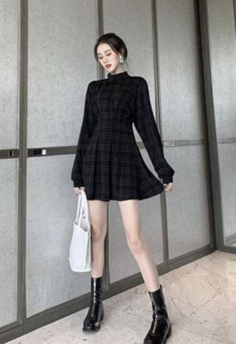 Long sleeve pleated dress from Amazon